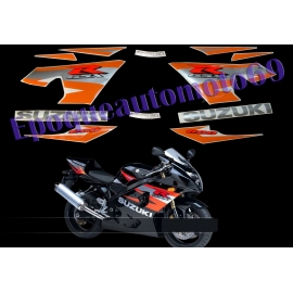 Autocollants - stickers Suzuki GSX-R 600 2004 version noir /orange