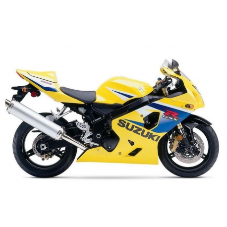 Autocollants - stickers Suzuki GSX-R 600 2005 version jaune/bleu