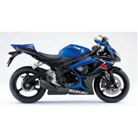 Autocollants - stickers Suzuki GSX-R 600 2007 version bleu/noir