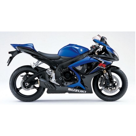 Autocollants - stickers Suzuki GSX-R 600 2007 version bleu/noir