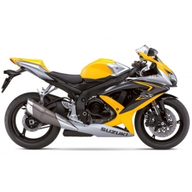 Autocollants - stickers Suzuki GSX-R 600 2008 version jaune/argent