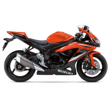 Autocollants - stickers Suzuki GSX-R 600 2009 version orange/noir