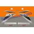 Autocollants - stickers Suzuki GSX-R 600 2009 version orange/noir