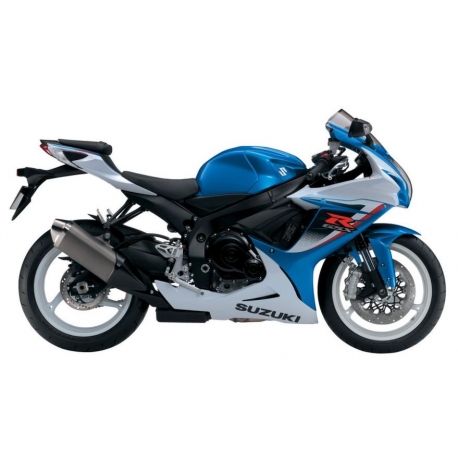 Autocollants - stickers Suzuki GSX-R 600 2013 version Blanc/bleu