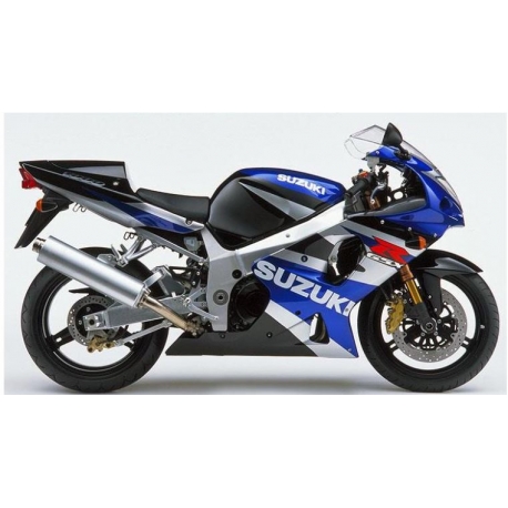 Autocollants stickers Suzuki GSX-R 1000 2002 - blanc bleu argent