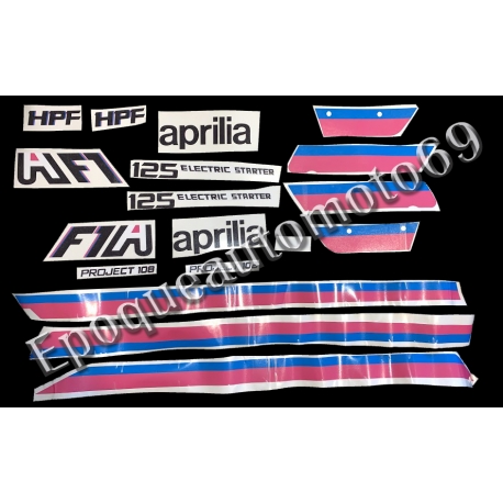 Autocollants stickers Aprilia AF1 125 Project 108 année 1987 