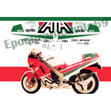 Autocollants stickers Aprilia AF1 125 reggiani année 1988