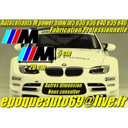 Autocollants M power bmw 