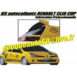 Kit autocollants renault clio cup