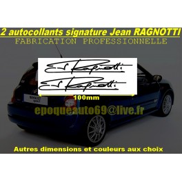 2 Autocollants Signature Jean RAGNOTTI