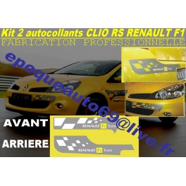 2 Autocollants RS Renault F1