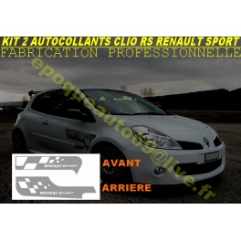 2 Autocollants clio RS sport