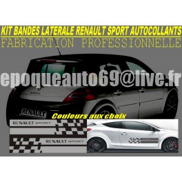 2 Autocollants megane "RS sport" (bandes latérale)