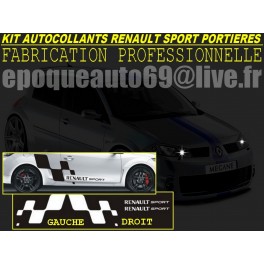 2 Autocollants portières megane "RS sport" (bandes latérale)