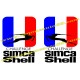 2 Autocollants SIMCA Shell challenge 1000