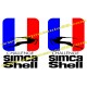 2 Autocollants SIMCA Shell challenge 1000