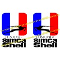 2 Autocollants SIMCA Shell challenge 1000