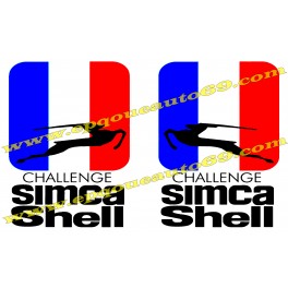 2 Autocollants SIMCA Shell challenge 1000