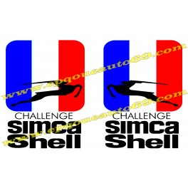 2 Autocollants SIMCA Shell challenge 1000