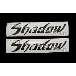 Autocollants - Stickers réservoir Honda Shadow noir (complet)