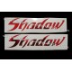 Autocollants - Stickers réservoir Honda Shadow rouge chromé