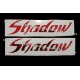 Autocollants - Stickers réservoir Honda Shadow rouge chromé
