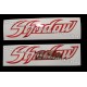 Autocollants - Stickers réservoir Honda Shadow rouge chromé ( vide )