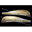 Autocollants - Stickers réservoir Honda VTX 1800 Or ( bronze)