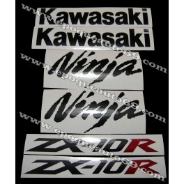 Autocollants - Stickers KAWASAKI ZX-10R année 2004 version vert