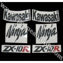 Autocollants - Stickers KAWASAKI ZX-10R année 2006 version vert