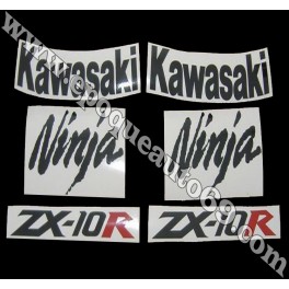 Autocollants - Stickers KAWASAKI ZX-10R année 2006 version vert