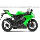 Autocollants - Stickers KAWASAKI ZX-10R année 2008 version vert