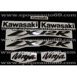 Autocollants - Stickers KAWASAKI ZX-12R année 2004 version argent